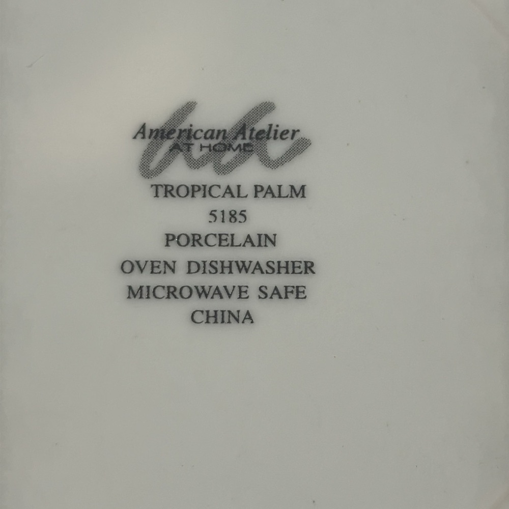 American Atelier ‘Tropical Palm’ Leaf B&B Side Plates Set of 7, 5185, Palm Trees - Picture 5 of 5